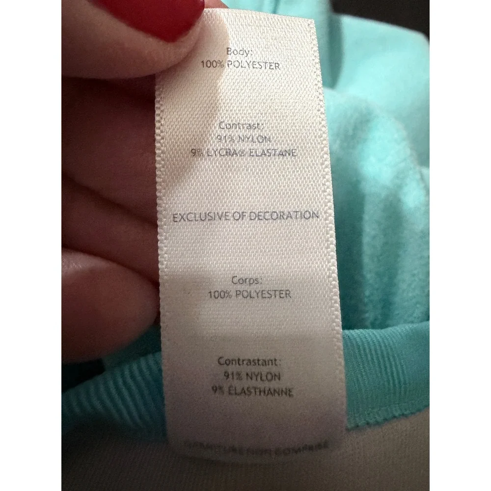 Ivivva Jacket Girls 12 Teal Blue Asymmetric Zip Fleece Lined Funnel Neck Coat